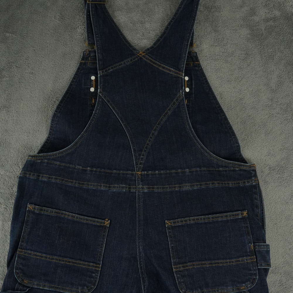 Carhartt Overalls Womens L (12/14) Dark Blue Double Knee Denim Bibs 104044 464 - Picture 5 of 12
